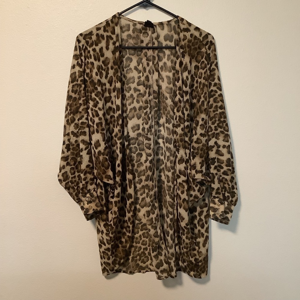 1. Joah premium Women’s small animal print open front‎ lightweight open cardigan